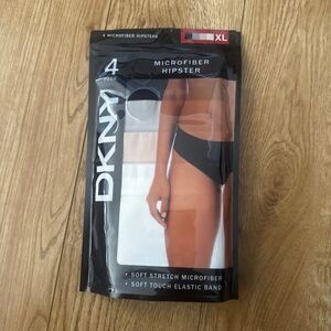 DKNY Black Microfiber Hipster Underwear - 4 Pack XL